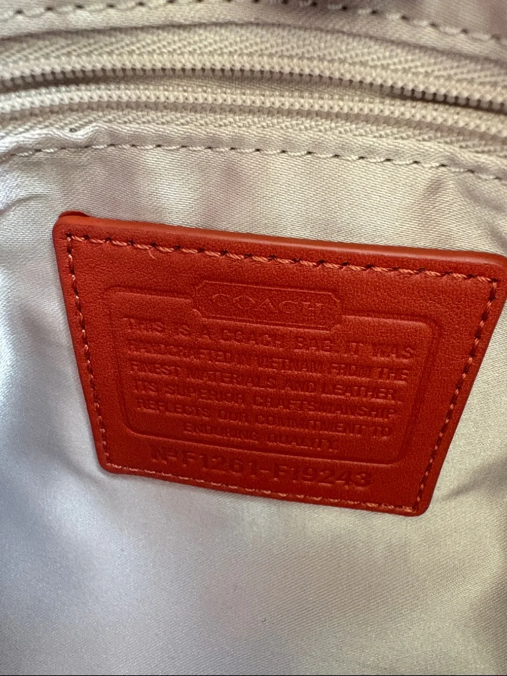 Coach Burnt Orange Leather Ashley Carryall Purse - Picture 8 of 17